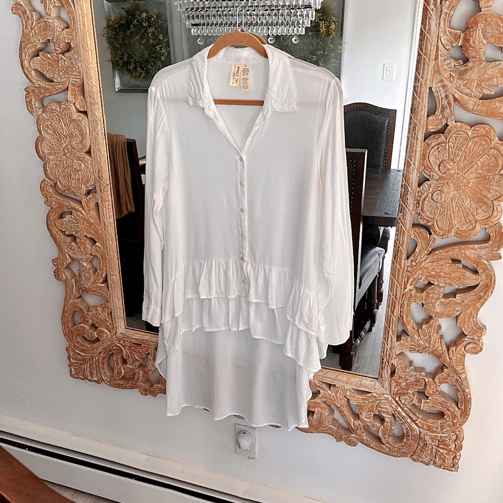 MIDNIGHT SKY BOTTON DOWN TOP 🌸